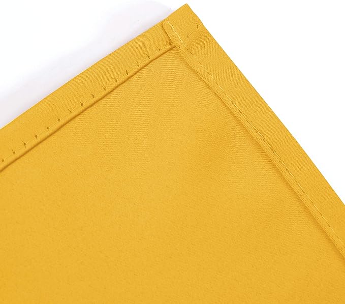 LEMOMO Blackout Curtains 66 x 95 inch/Yellow Curtains Set of 2 Panels/Thermal Insulated Room Darkening Bedroom Curtains