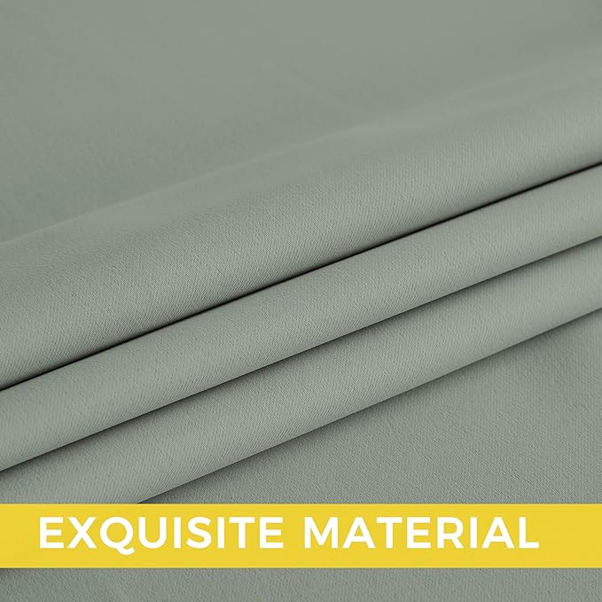 NICETOWN Blackout Curtains Grommet 2 Panels 72 Inches Long, Sage Green