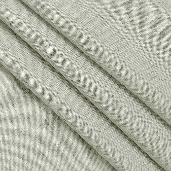 Sage Curtains 94 inches Long 2 panels for Living Room Back Tab Rod Pocket Semi Sheer Linen Draperies Muted Neutral Sage Green Room Decor Earth Tone Pale Green Curtain for Diningroom Bedroom Office