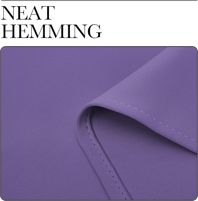 NICETOWN Window Curtain Panels, Thermal Insulated Solid Grommet Blackout Draperies/Drapes for Basement (Lilac Purple, 1 Pair, 29 by 45-inch)