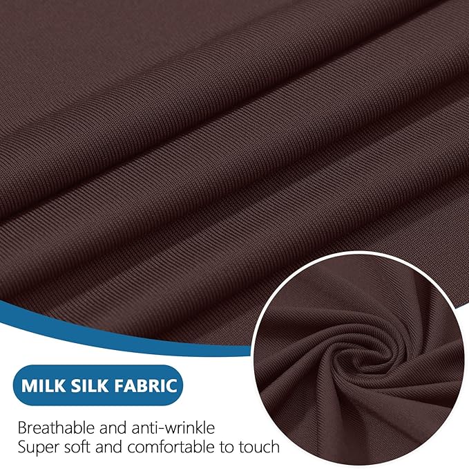 hyha Milk Silk Couch Cushion Covers, Soft Magic Sofa Covers Washable for 3 Cushion Couch, Stretch Sectional Outdoor Cushion Covers for Patio Furniture with Elastic Bottom(Large, Chocolate)