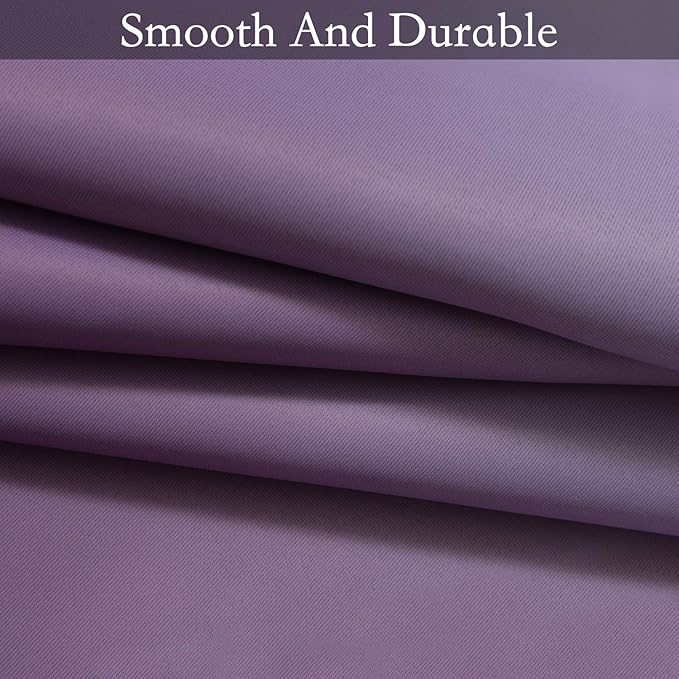 SimpleHome Ombre Room Darkening Curtains for Bedroom, Gradient Purple to Grey White Light Blocking Thermal Insulated Grommet Window Curtains/Drapes for Living Room,2 Panels, 62x63 inches Length