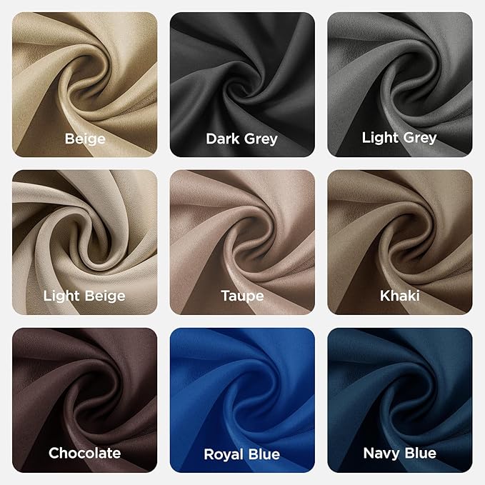 Joydeco Extra Long Curtains, Blackout Curtains 108 Inches Long 2 Panels Set, 108 Inch Curtains, Room Darkening Grommet Darpes for Living Room Bedroom Window (W52 x L108 Inch, Dark Grey)