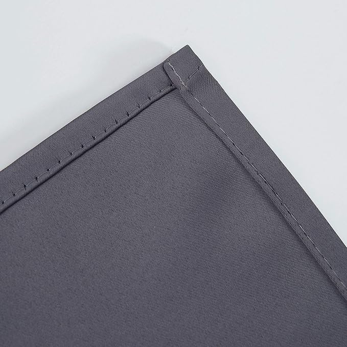 LEMOMO Grey Thermal Blackout Curtains/52 x 54 Inch/Set of 2 Panels Room Darkening Curtains for Bedroom