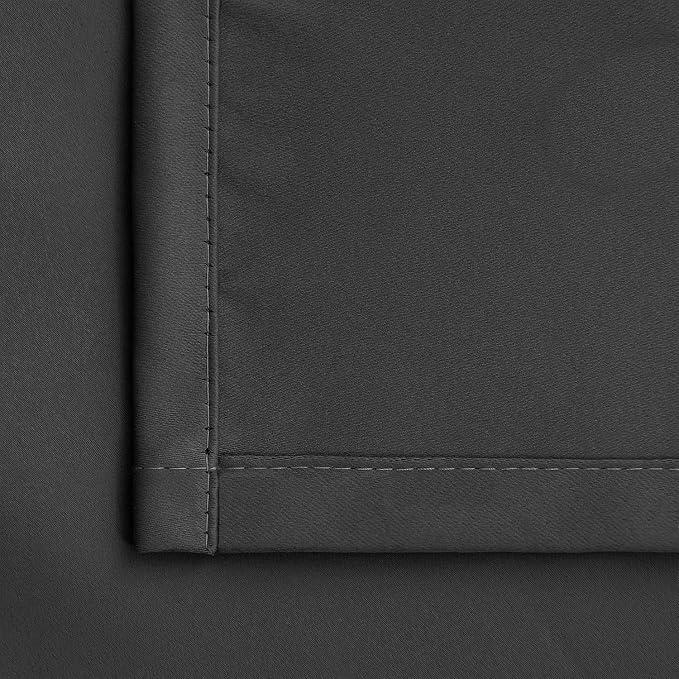 BGment Blackout Curtains - Grommet Thermal Insulated Room Darkening Bedroom and Living Room Curtain, Set of 2 Panels (52 x 84 Inch, Dark Grey)