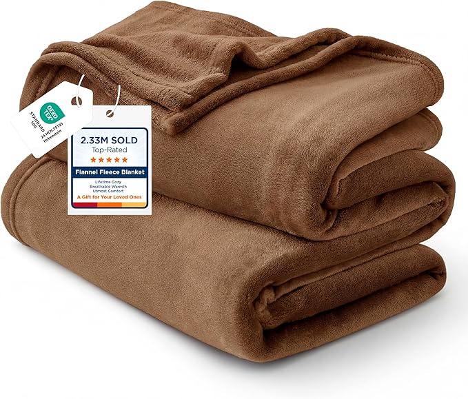 Bedsure GentleSoft Orange Throw Blanket for Couch - 300GSM Soft Cozy Fleece Blankets for Home Decor Gifts, 50x60 Inches