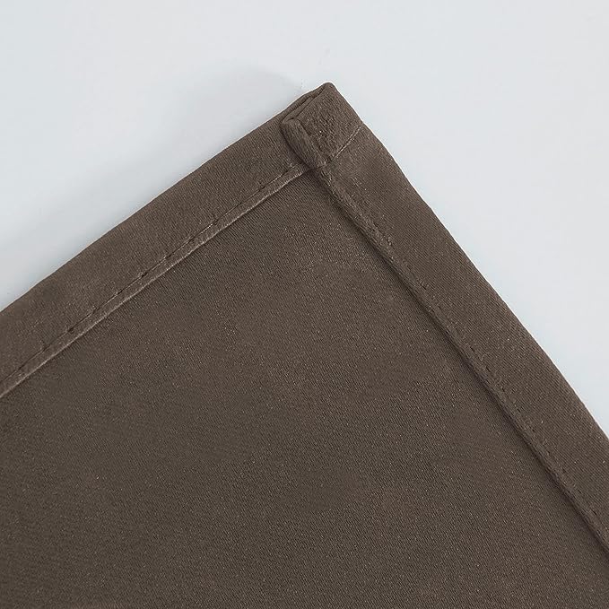 LEMOMO Chocolate Brown Blackout Curtains 42 x 63 Inch Length/Set of 2 Curtain Panels/Thermal Insulated Room Darkening Blackout Curtains for Bedroom