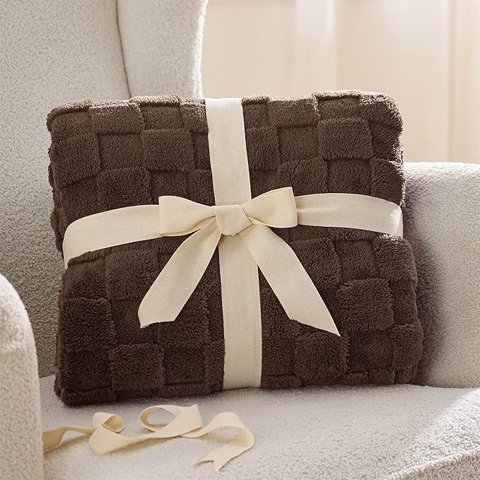 Bedsure GentleSoft Brown Throw Blanket for Couch - Super Soft Cozy Blankets Gifts for Kids Girls, Cute Small Fleece Throws for Bedroom Home Decor, 50x70 Inches