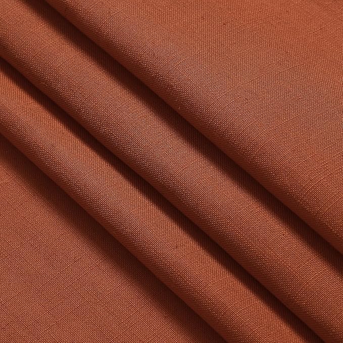 Terracotta Linen Blend Drapes 84 Inch Length 2 Panels Set Back Tab Rod Pocket Light Filtering Semi Sheer Textured Brick Burnt Orange Curtains Boho Farmhouse Decor Curtains for Living Room 40x84