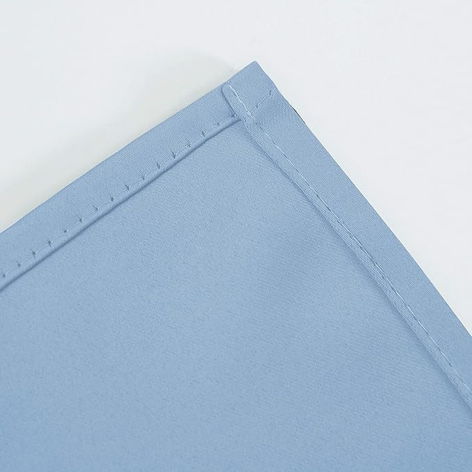 LEMOMO Blackout Curtains 66 x 84 inch/Sky Blue Curtains Set of 2 Panels/Thermal Insulated Room Darkening Bedroom Curtains