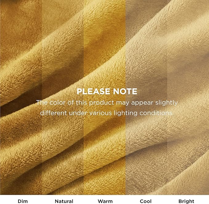 Bedsure GentleSoft Fleece Blankets King Size Gold Yellow - Bed Blanket Soft Lightweight Plush Cozy Fuzzy Luxury Microfiber, 108x90 inches