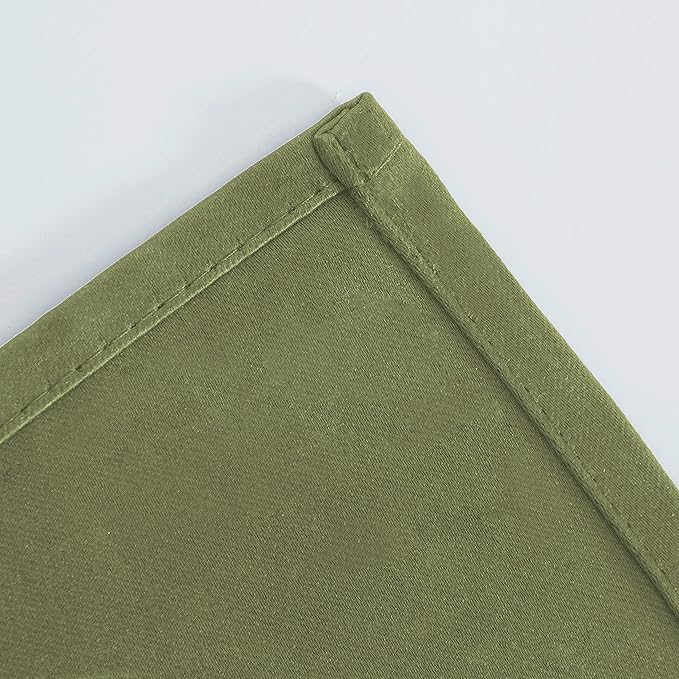 LEMOMO Olive Green Blackout Curtains/52 x 84 Inch Long/Set of 2 Curtain Panels/Thermal Insulated Room Darkening Curtains for Bedroom
