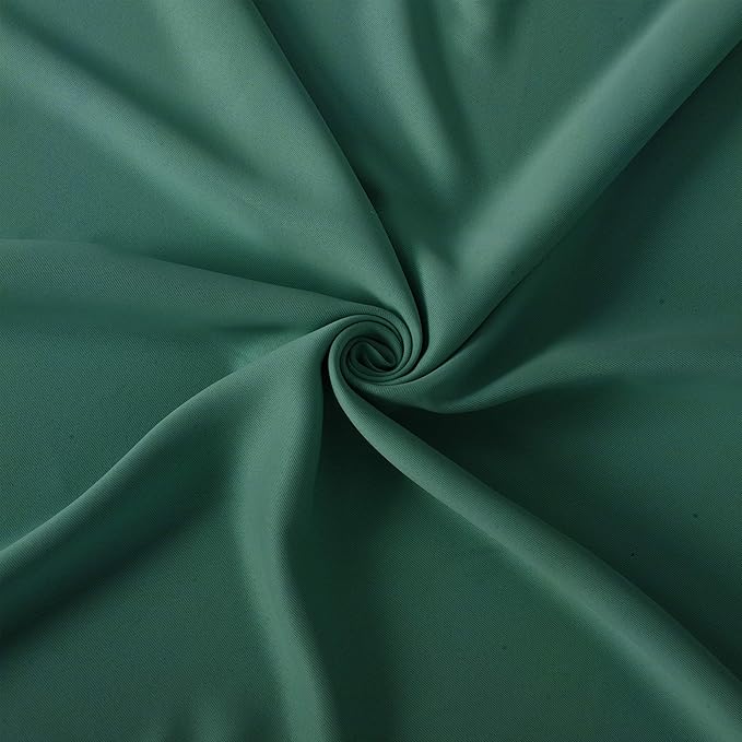 LEMOMO Dark Green Bedroom Blackout Curtains/52 x 54 Inch Long/Set of 2 Curtain Panels/Thermal Insulated Room Darkening Curtains