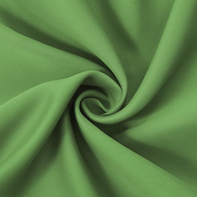 LEMOMO Light Green Thermal Blackout Curtains/38 x 63 Inch/Set of 2 Panels Room Darkening Curtains for Bedroom