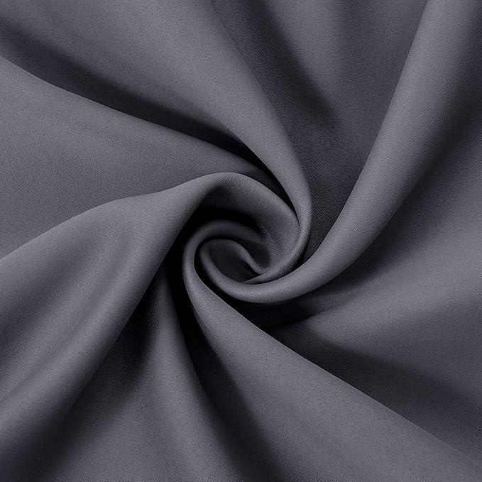 LEMOMO Grey Thermal Blackout Curtains/38 x 63 Inch/Set of 2 Panels Room Darkening Curtains for Bedroom