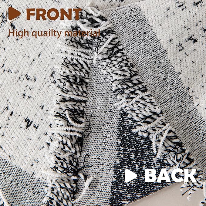 Couch Cover for Dogs, Boho Sofa Covers for 3 Cushion Couch, Chenille Slipcover for Pets Washable, L-Shape Sectional Couch Loveseat Cover Soft Throw Blankets with Tassels(91x150,Speckled Grey)